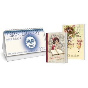 Lunární kalendář 2025 - Lunární kalendář našich babiček + kniha Úsloví a rčení + Zahradnický rok s měsícem